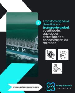 Transformações e desafios no transporte global: volatilidade, aquisições estratégicas e concentração de mercado MVM ASSESSORIA LOGÍSTICA